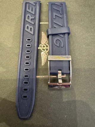 Correa Breitling Caucho Azul