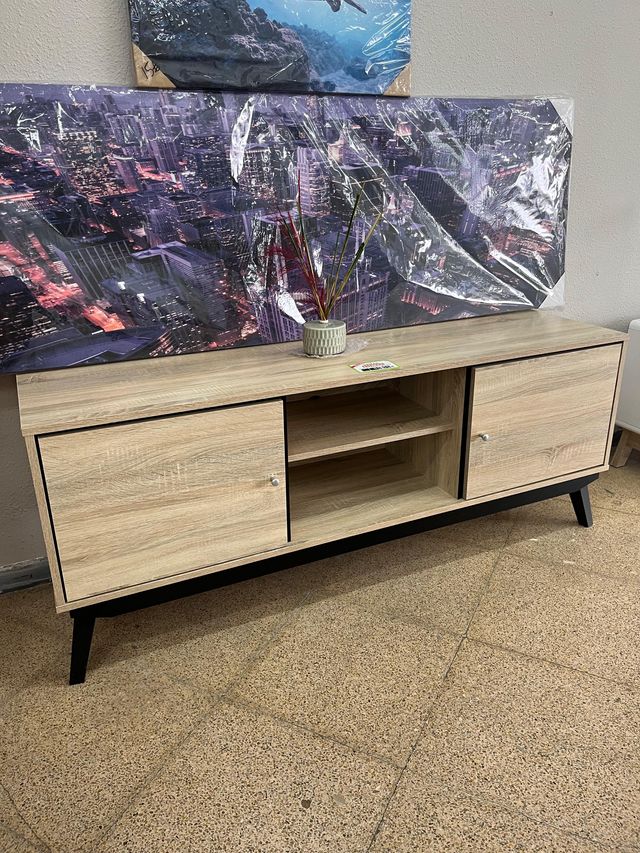 Mueble TV madera y metal oferta nuevo