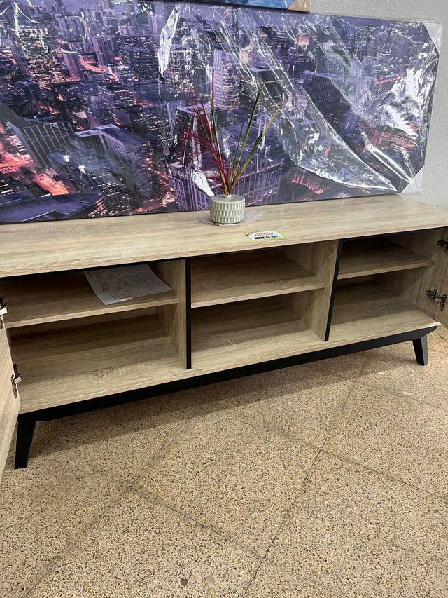 Mueble TV madera y metal oferta nuevo