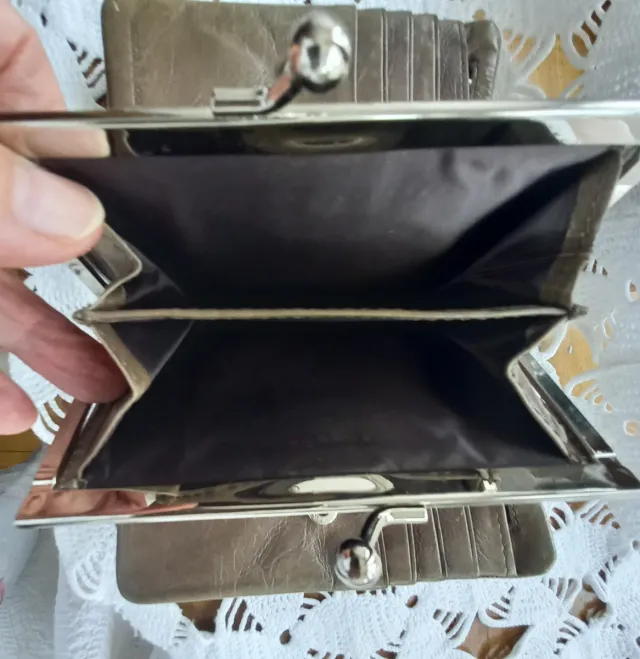 Bimba y Lola Cartera Vintage Marrón y Plateada