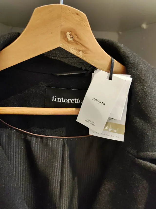 Abrigo negro Tintoretto Talla XL sin estrenar