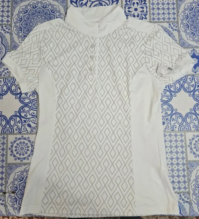 Polo blanco estampado para montar