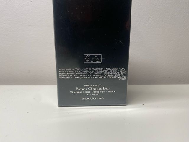 Dior Homme Parfum 100ml con foto del ticket