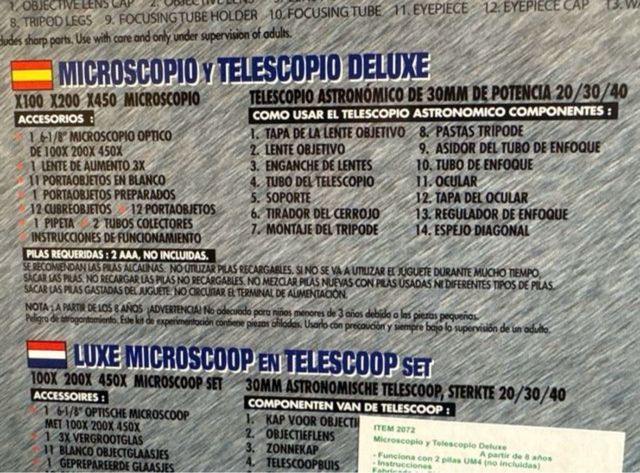 Microscopio y Telescopio Deluxe Set