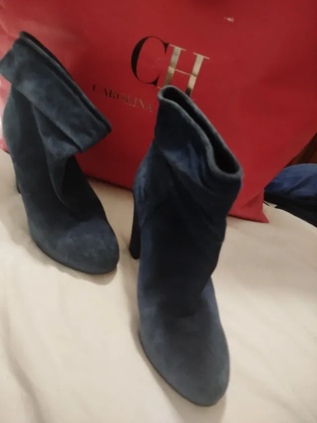 Botines Latouche Azul Tacon