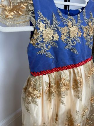 Vestido Menina Cerimónia Branca de Neve 6