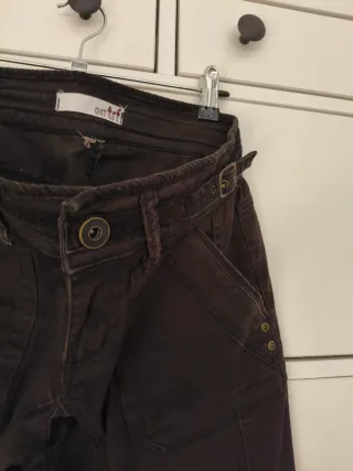 Pantalones cargo rectos negros