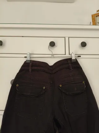 Pantalones cargo rectos negros