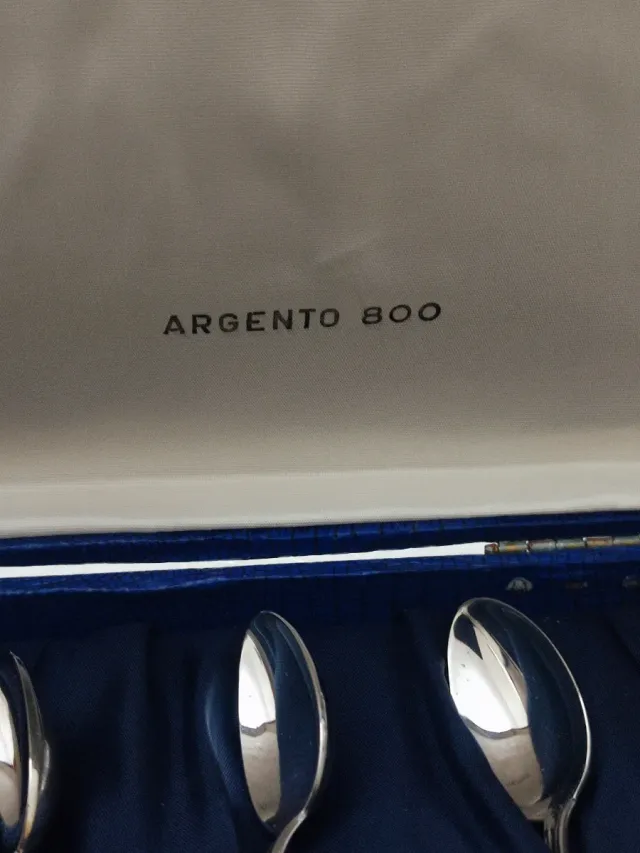 Set 12 Cucchiaini Argento 800 Laurentiis