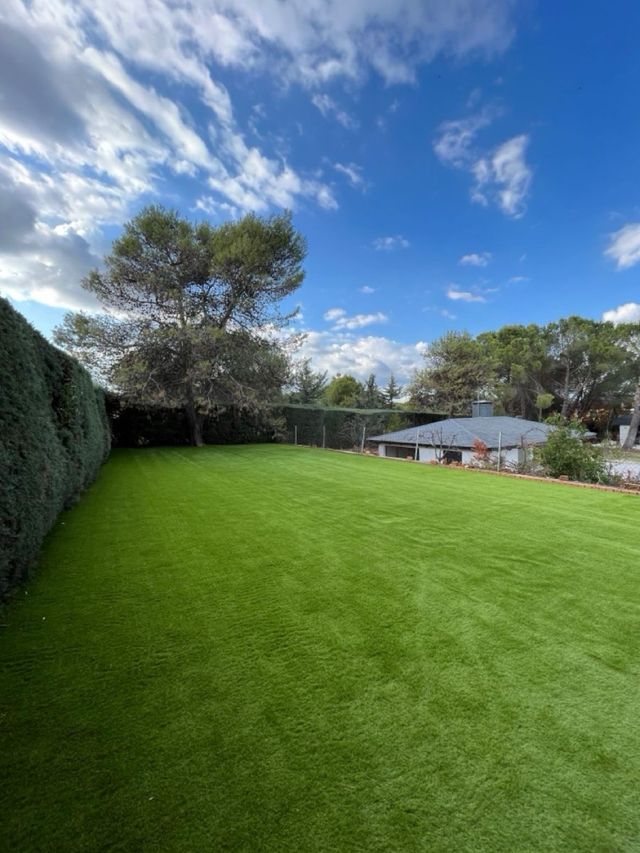 Césped artificial para exteriores