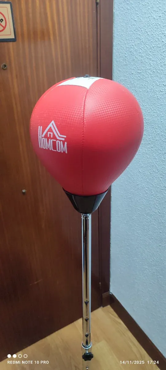 Saco de boxeo HOMCOM rojo