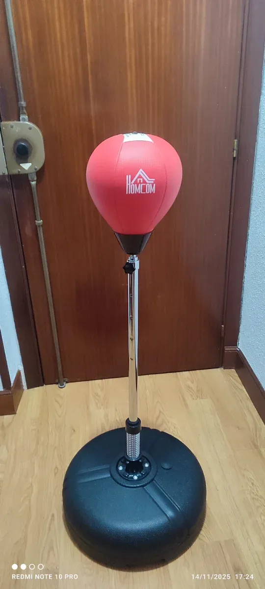 Saco de boxeo HOMCOM rojo