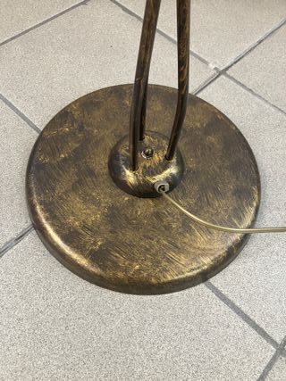 Lampada terra metallo marrone/oro