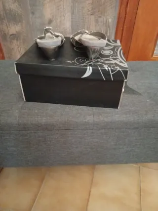 Sandalias plateadas mujer con pedrería