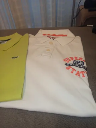 Lote 2 Polos Lacoste y Superdry Talla XL