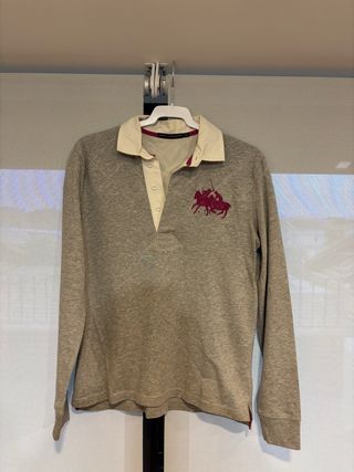 Polo Ralph Lauren Sport gris manga larga Talla L