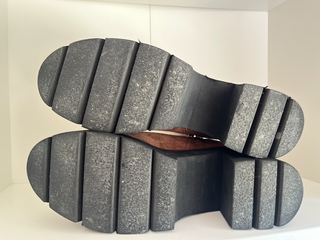 botas botines marrones con plataformas de ante