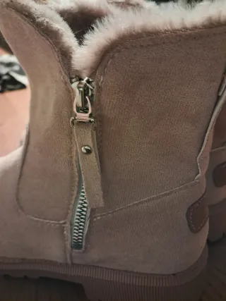 Stivaletti termici impermeabili beige/rosa