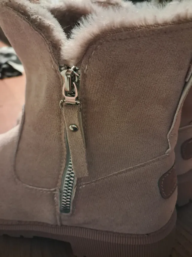 Stivaletti termici impermeabili beige/rosa