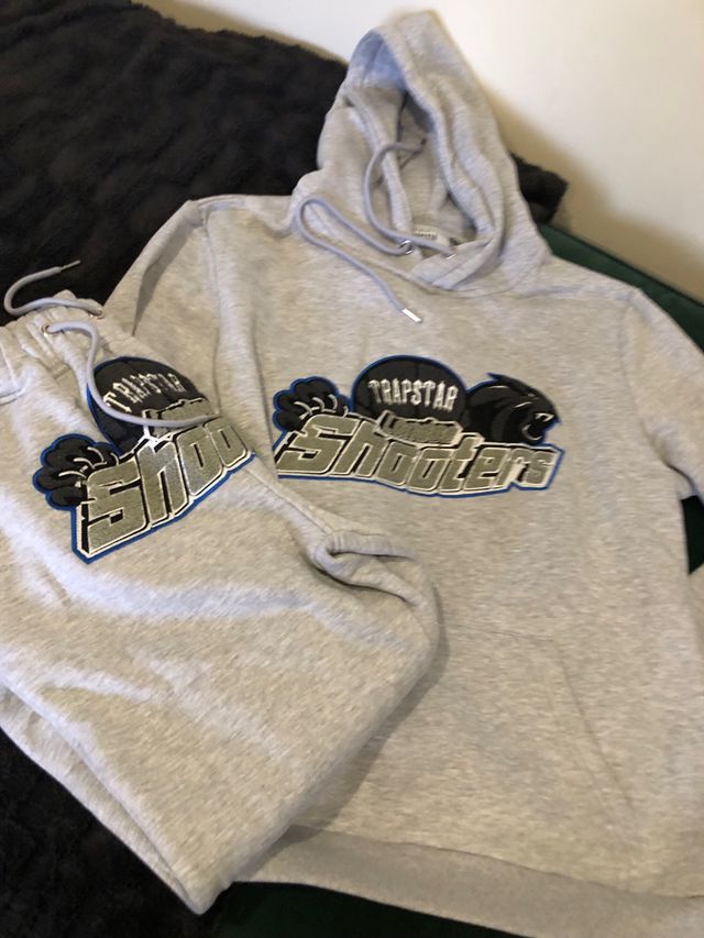 Conjunto Trapstar Sudadera y Pantalón Gris Talla S