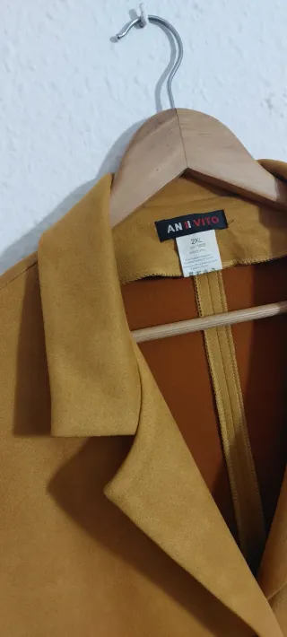 Chaqueta Antelina Mostaza Talla 2XL