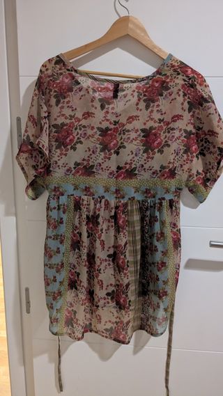 Vestido playero estampado floral