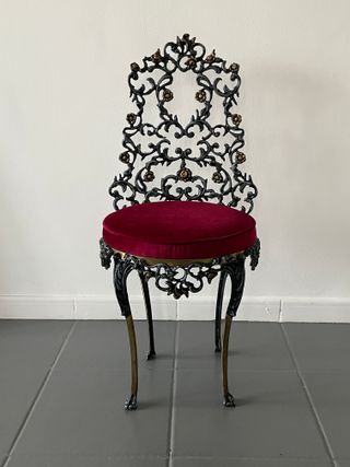 Silla de Lujo Barroca Negra y Dorada