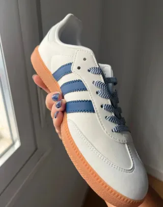 Adidas Samba OG Blancas Azul Marino