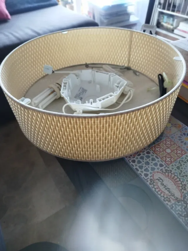 Lámpara Alang Ikea Beige Plástico