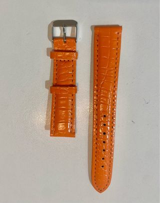 Cinturino pitonato arancione 18mm similpelle