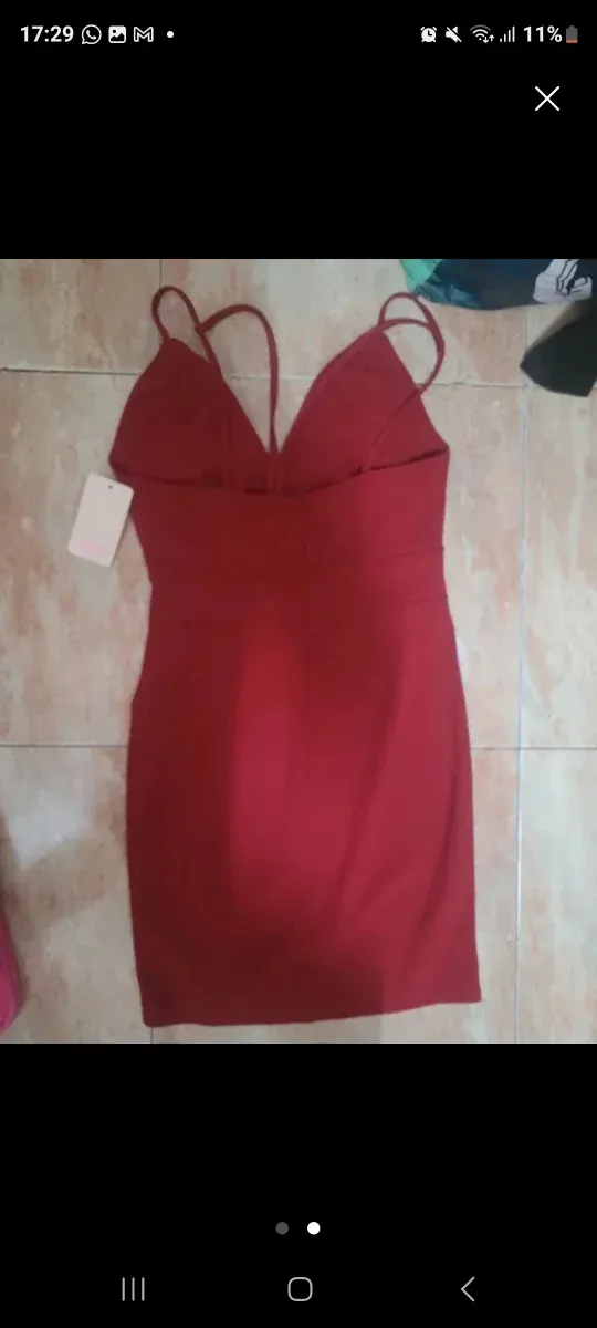 Vestido rojo corto tirantes