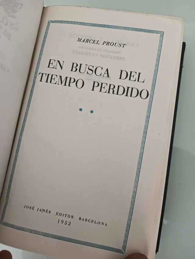 EL TIEMPO PERDIDO MARCEL PROUST