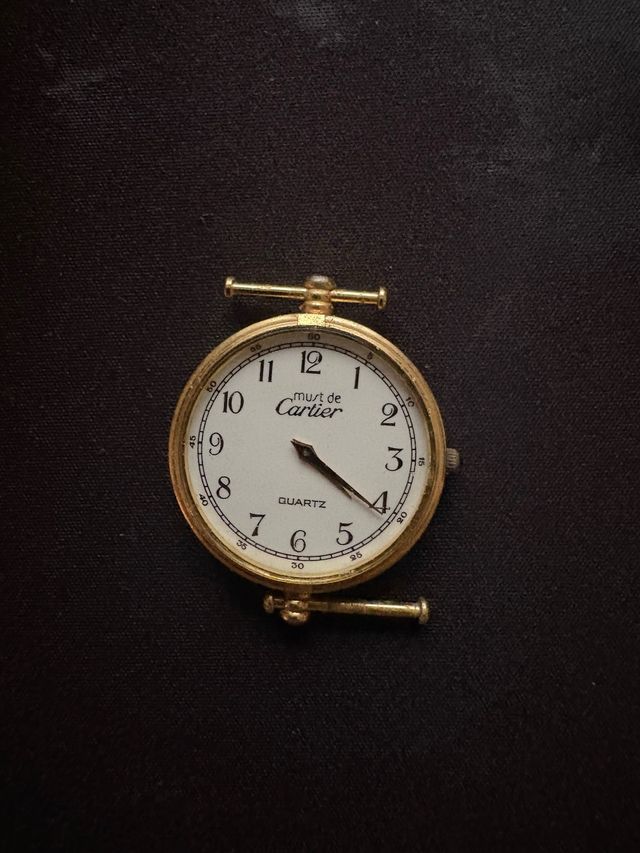 Must de Cartier Reloj Cuarzo Dorado y Blanco