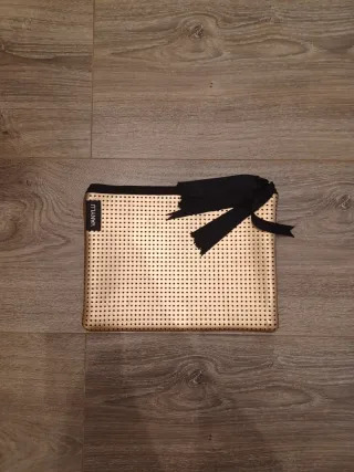 Bolso de mano neopreno dorado y negro