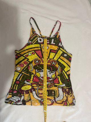 Camiseta tirantes estampada multicolor