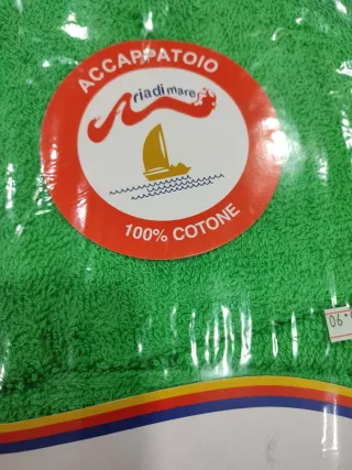 Accappatoio L verde in spugna