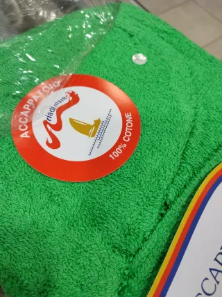 Accappatoio L verde in spugna