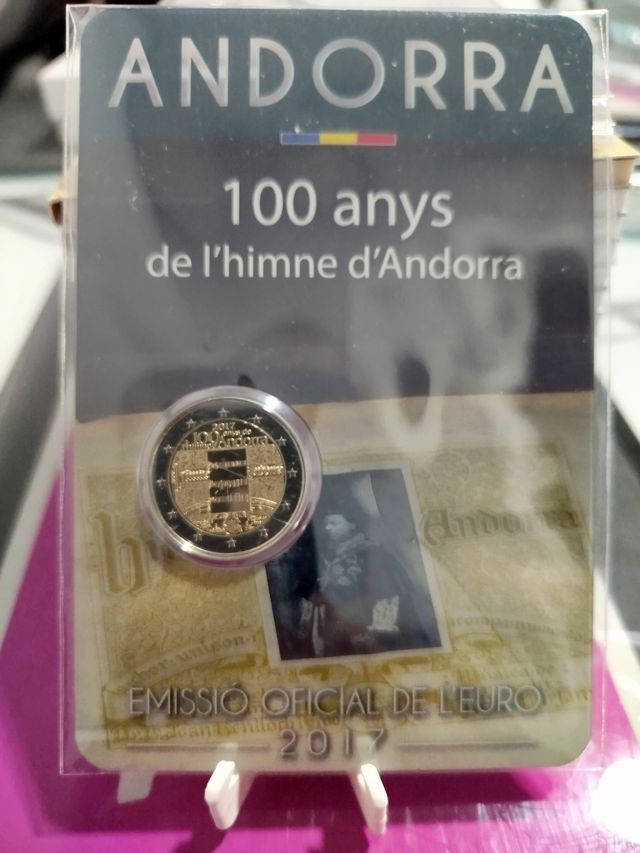 Andorra 100 años himno moneda 2017