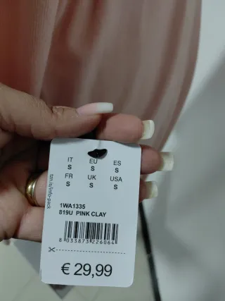 Vestito lungo rosa collo alto