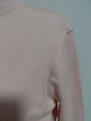 Vestito lungo rosa collo alto