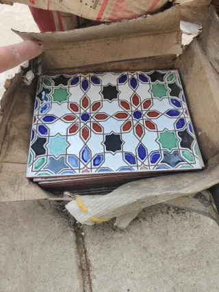 Azulejos antiguos decorados 0,50 unidad
