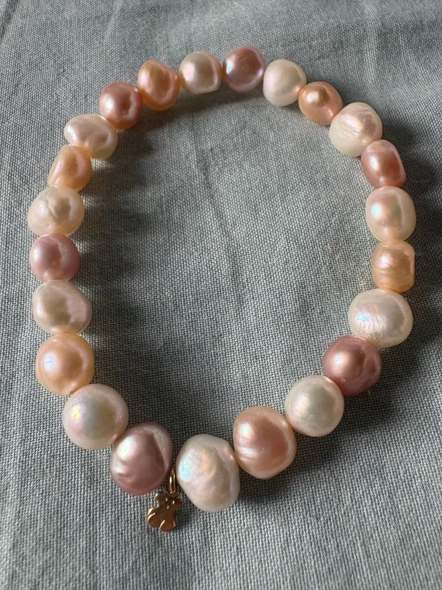 Pulsera Oro Osito Tous Perlas Cultivadas