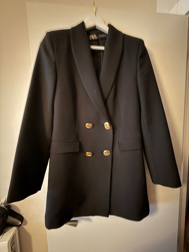 Vestido estilo americana Zara negro