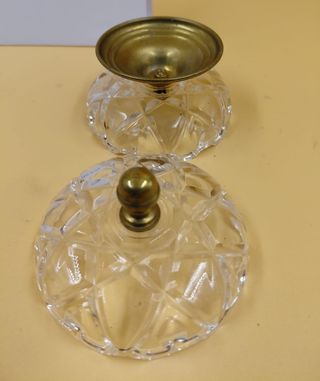 Piccolo contenitore cristallo e metallo