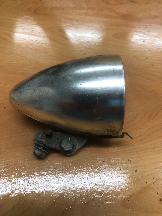 Faro antiguo bicicleta cromado