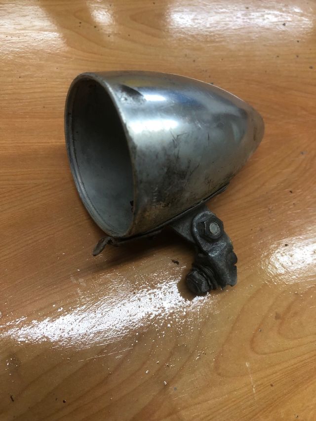 Faro antiguo bicicleta cromado