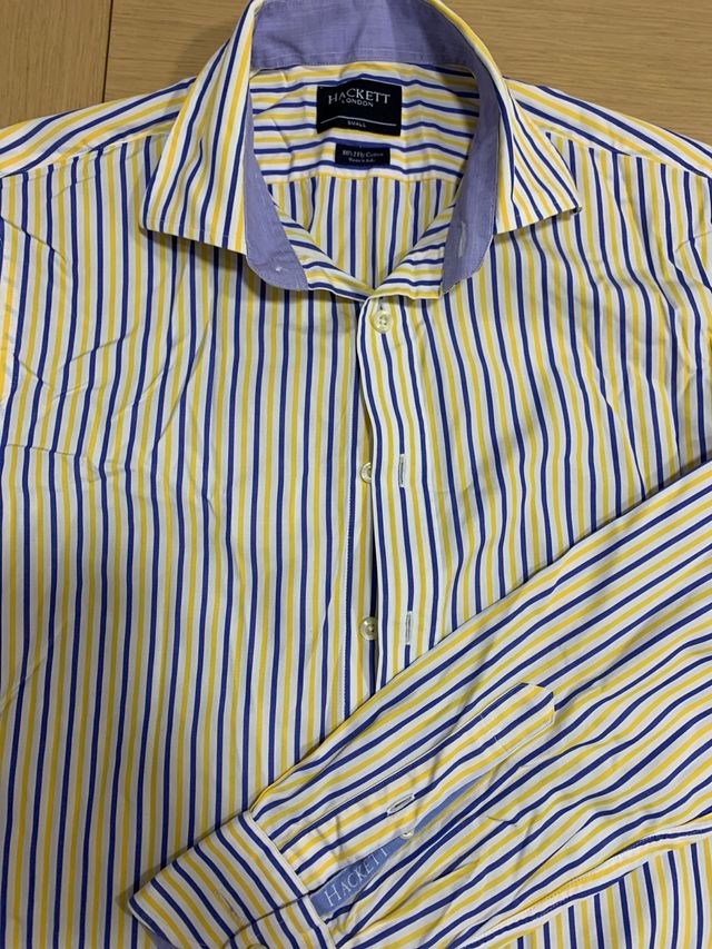 Camisa GANT azul y blanca cuadros S