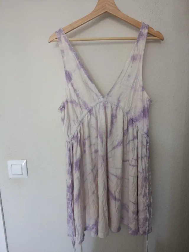Vestido Tie Dye Morado y Blanco