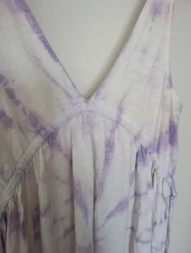 Vestido Tie Dye Morado y Blanco