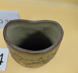 Vaso ceramica decorato pesci